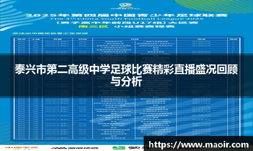 泰兴市第二高级中学足球比赛精彩直播盛况回顾与分析